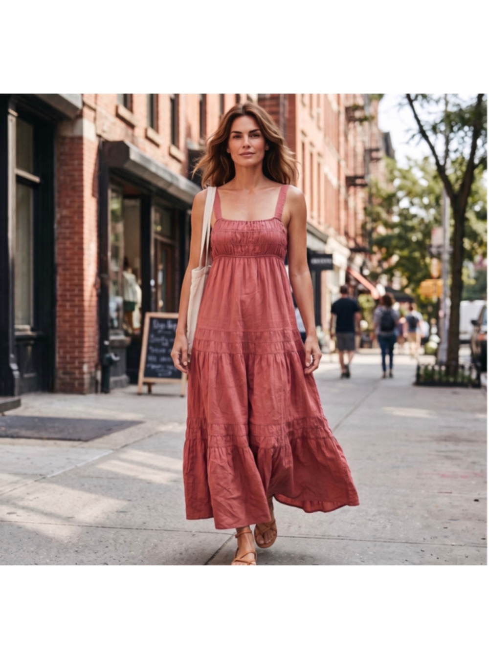 Women's J.Crew Pink Tiered Maxi Dress Size XS